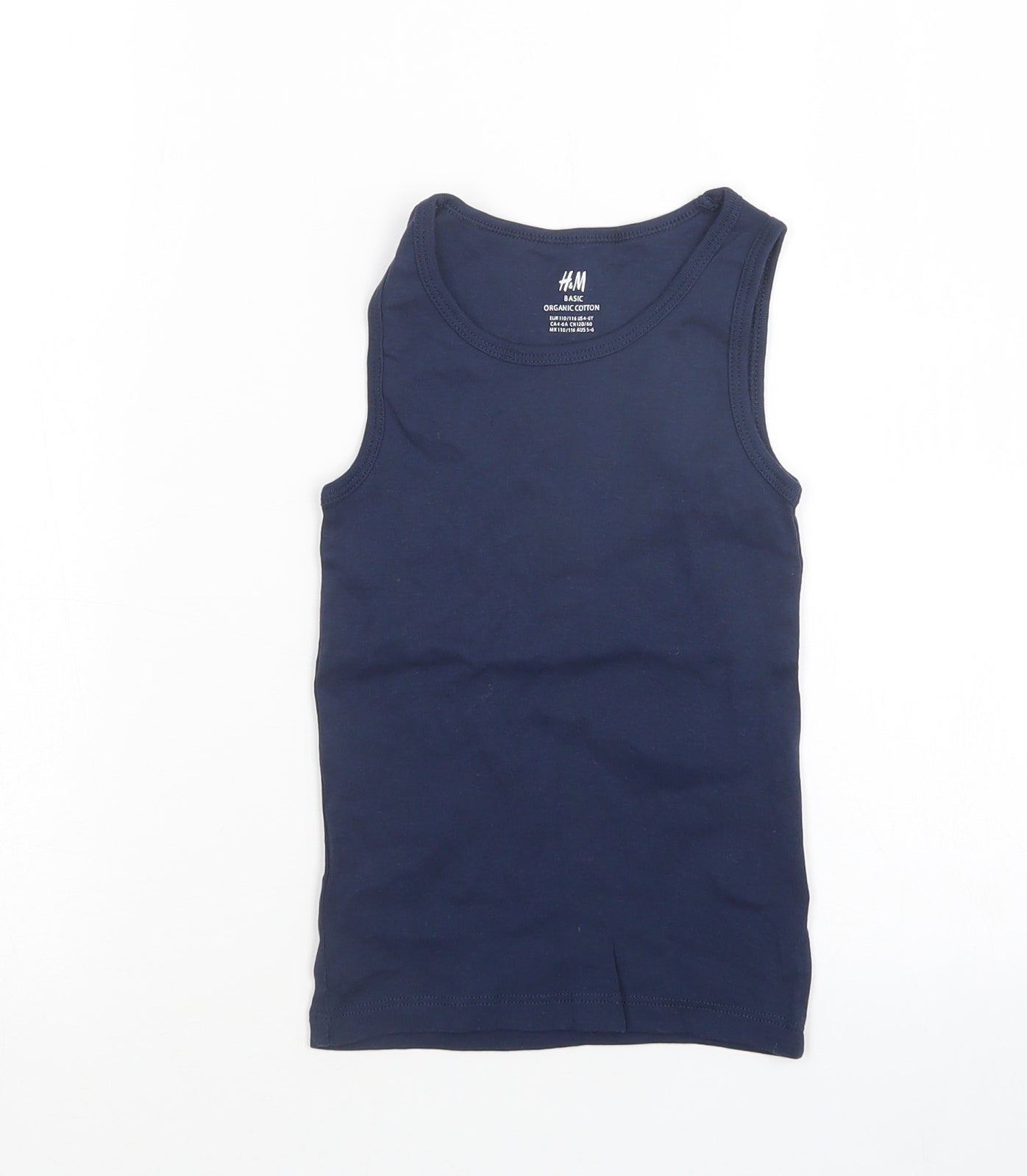 H&M Boys Black   Basic Tank Size 5-6 Years