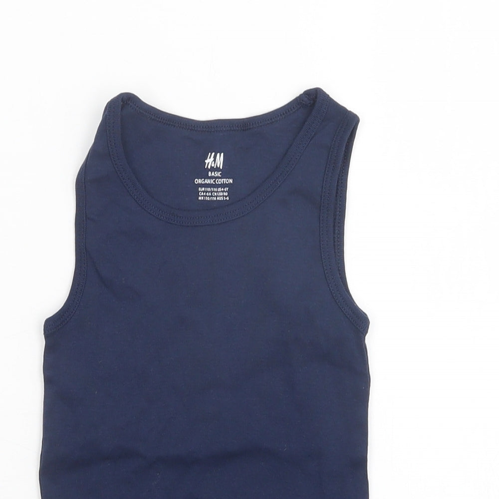 H&M Boys Black   Basic Tank Size 5-6 Years