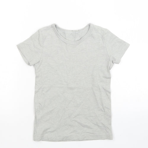 Primark Girls Grey   Basic T-Shirt Size 6-7 Years