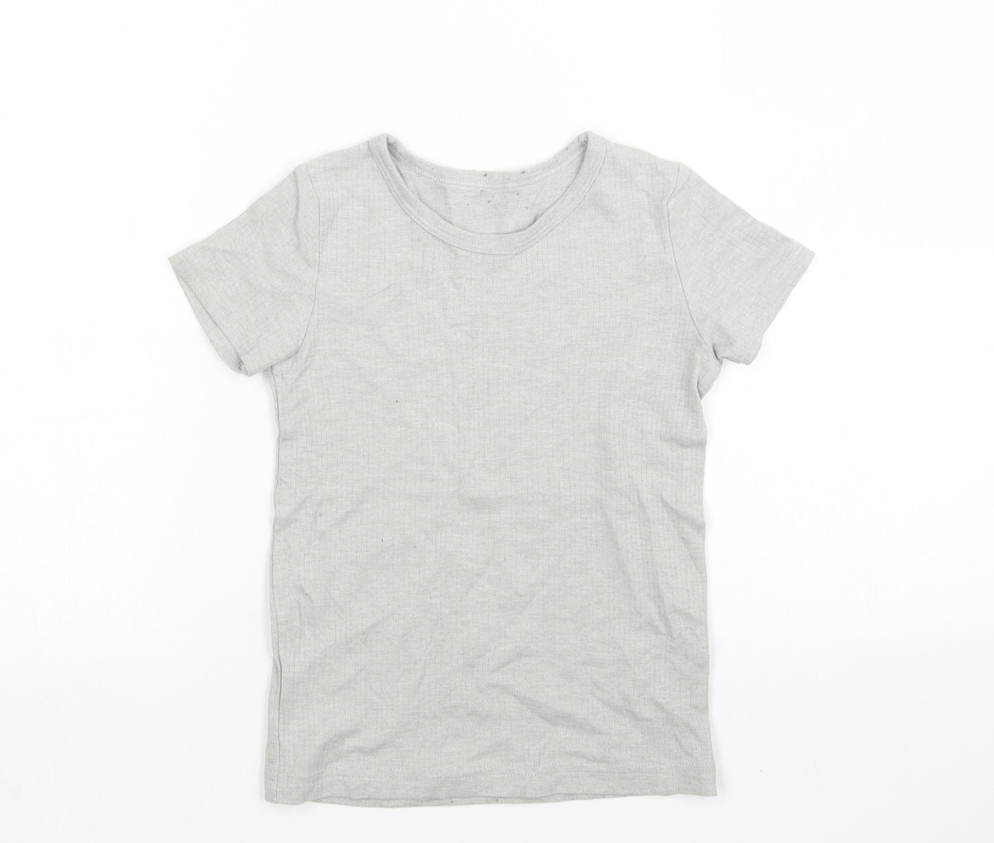 Primark Girls Grey   Basic T-Shirt Size 6-7 Years