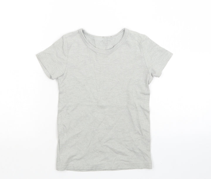 Primark Girls Grey   Basic T-Shirt Size 6-7 Years