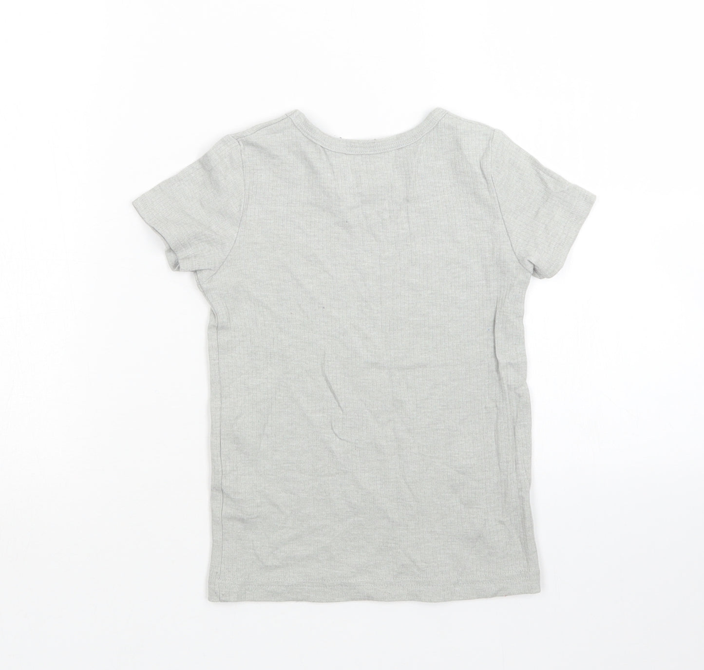 Primark Girls Grey   Basic T-Shirt Size 6-7 Years