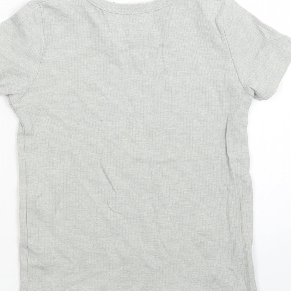 Primark Girls Grey   Basic T-Shirt Size 6-7 Years