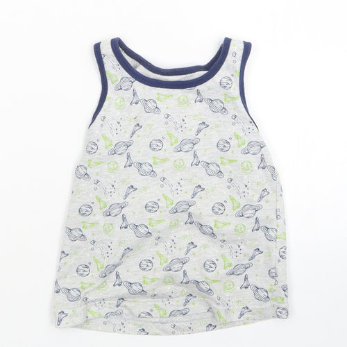 Primark Boys Multicoloured   Basic Tank Size 5-6 Years  - Space