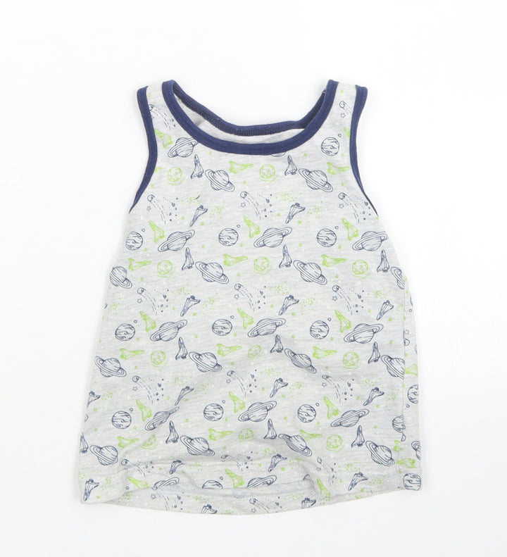 Primark Boys Multicoloured Basic Tank Size 5-6 Years - Space