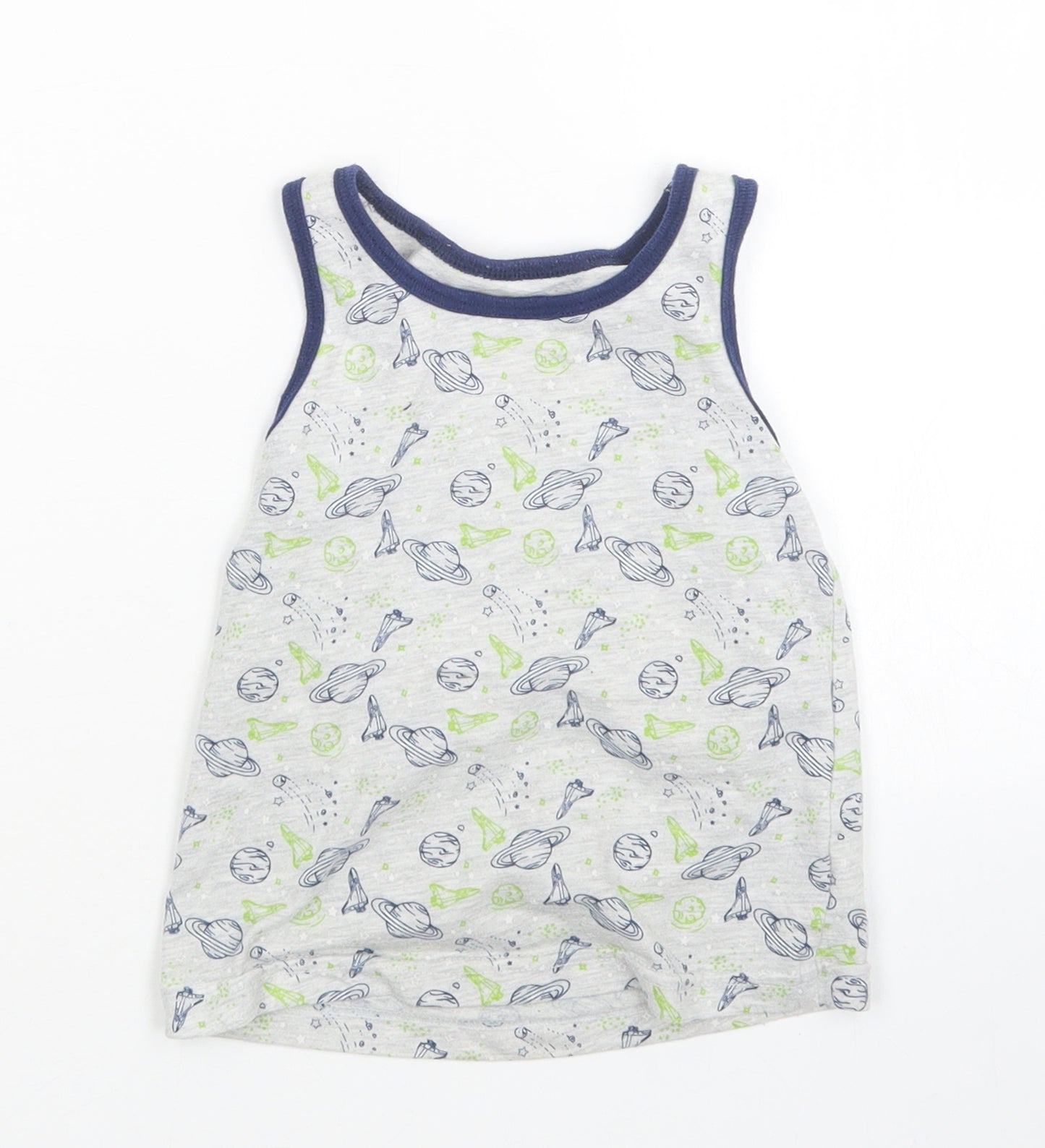 Primark Boys Multicoloured   Basic Tank Size 5-6 Years  - Space