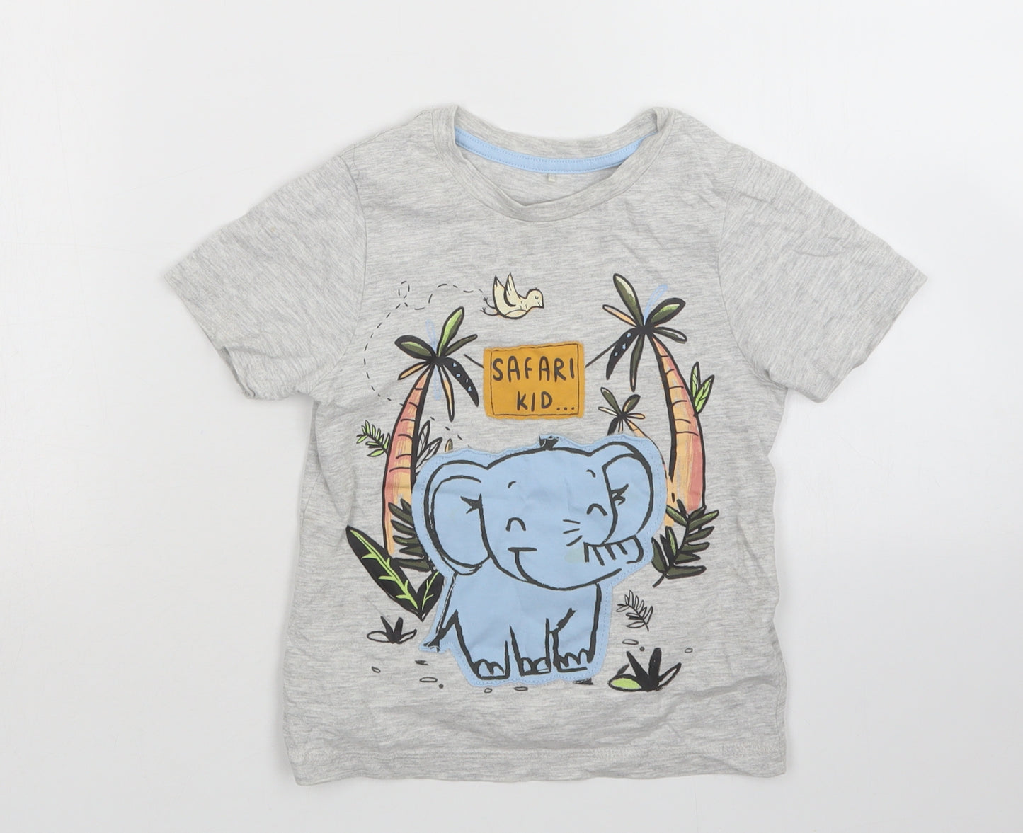 George Boys Grey   Basic T-Shirt Size 4-5 Years