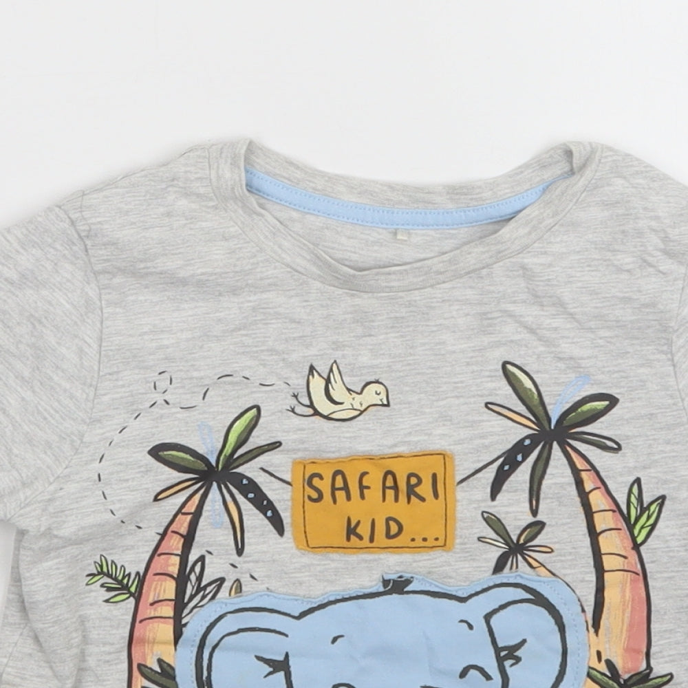 George Boys Grey   Basic T-Shirt Size 4-5 Years