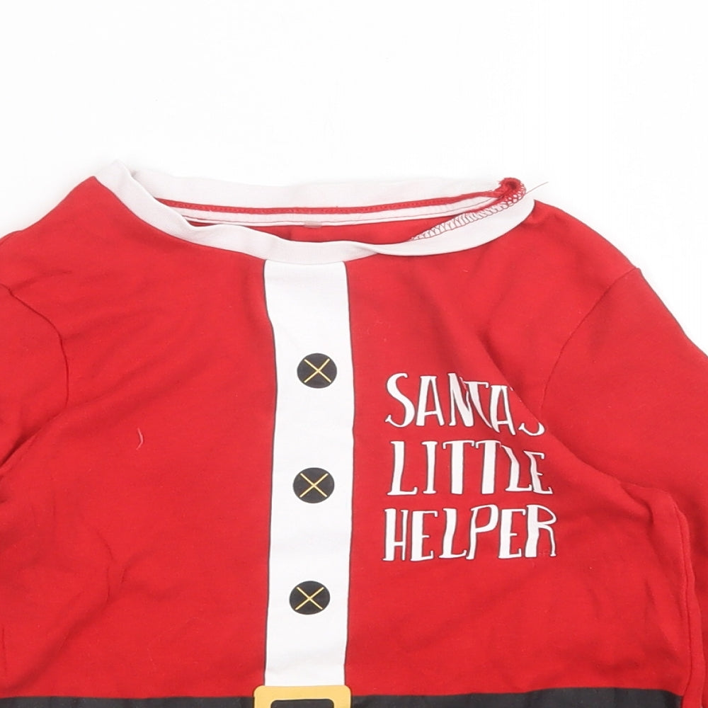 George Boys Red    Pyjama Top Size 5-6 Years  - Christmas