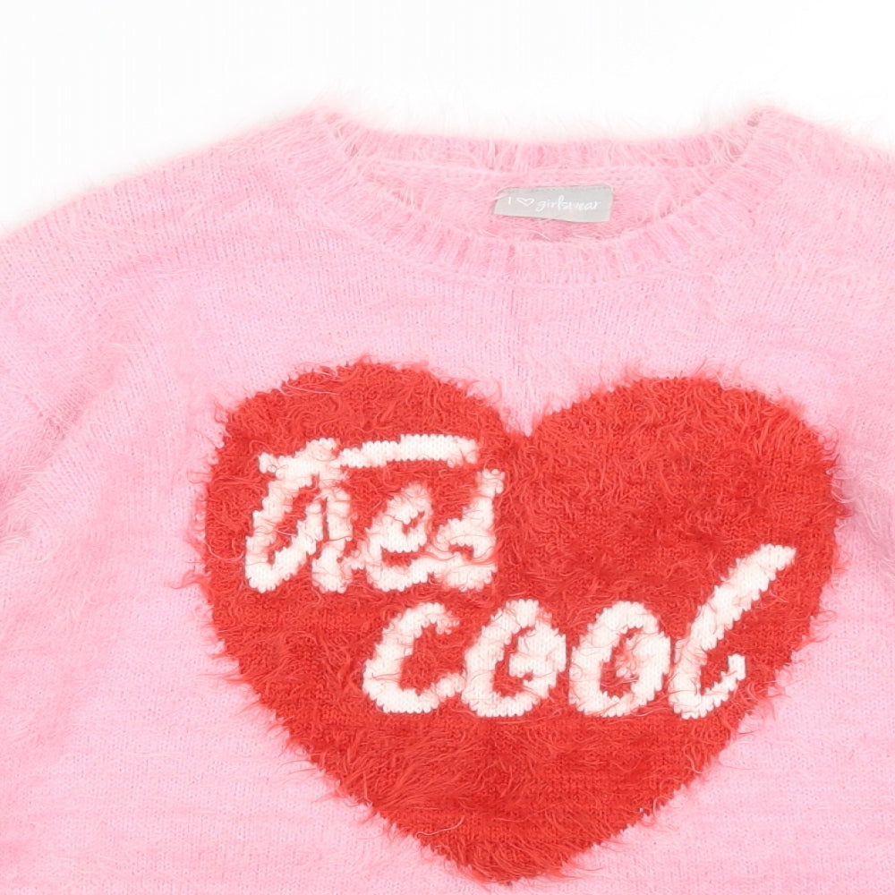 Matalan Girls Pink   Pullover Jumper Size 11 Years