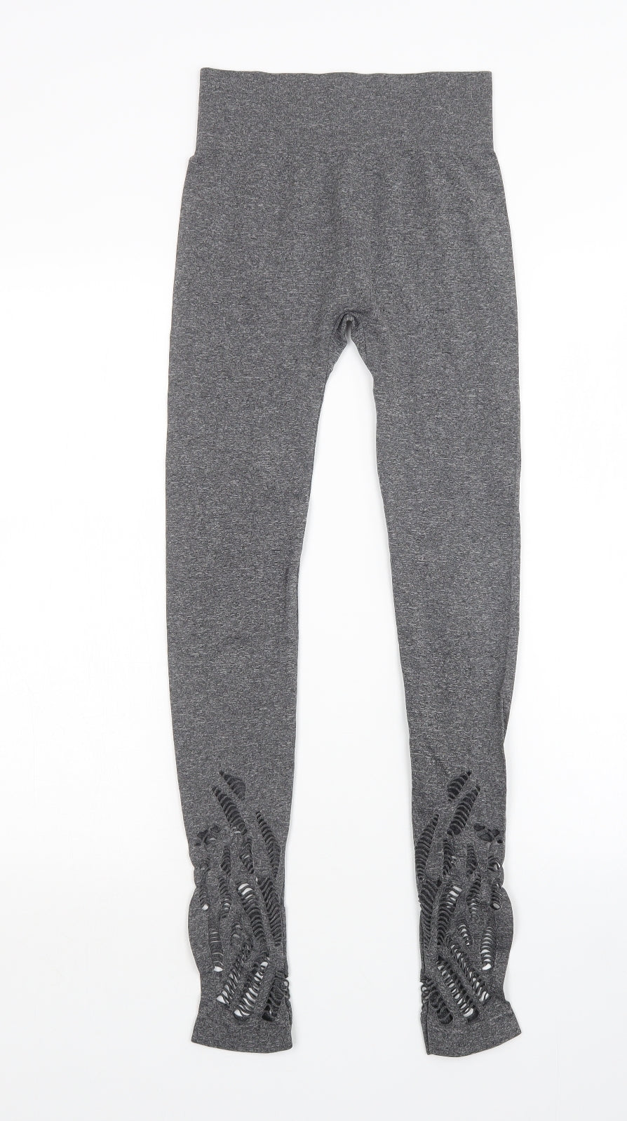 New Look Womens Grey   Compression Leggings Size S L28 in