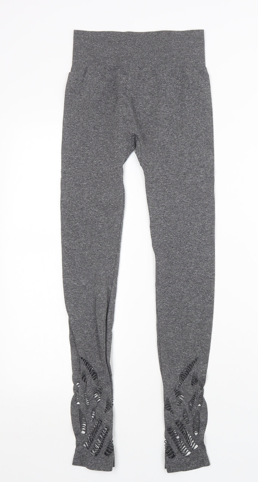New Look Womens Grey   Compression Leggings Size S L28 in