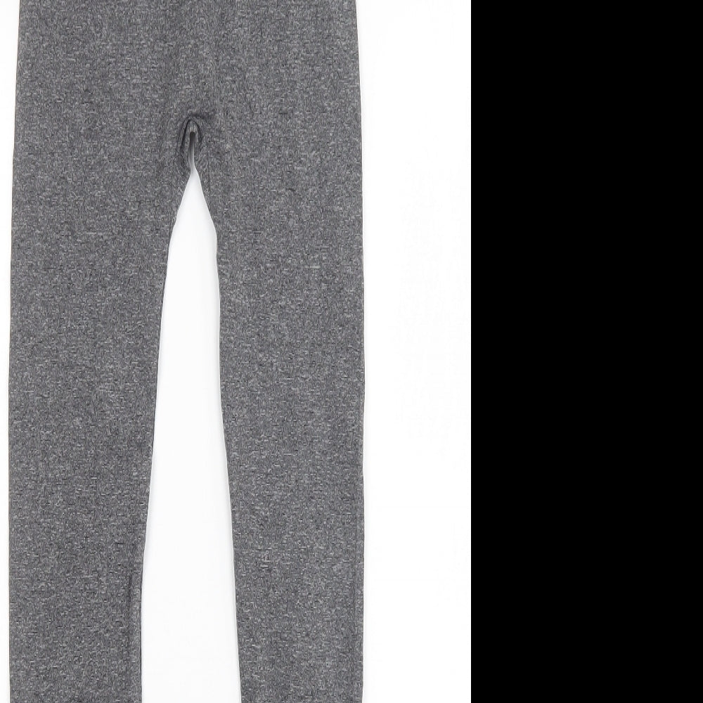 New Look Womens Grey   Compression Leggings Size S L28 in