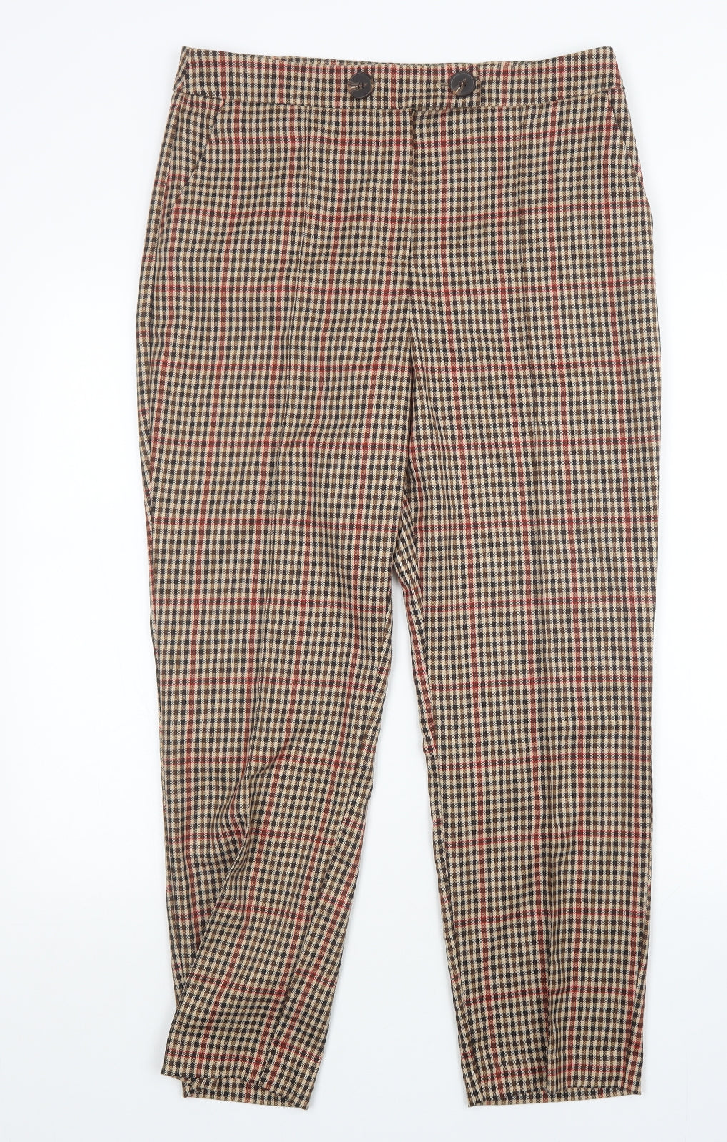 TU Womens Multicoloured Houndstooth  Trousers  Size 12 L27 in