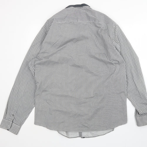 George Mens Multicoloured Geometric   Button-Up Size 2XL