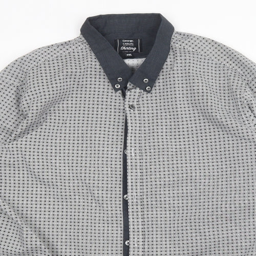 George Mens Multicoloured Geometric   Button-Up Size 2XL