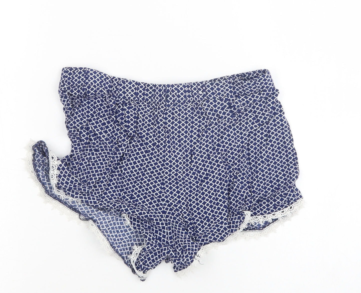 Primark Womens Blue Geometric   Sleep Shorts Size S