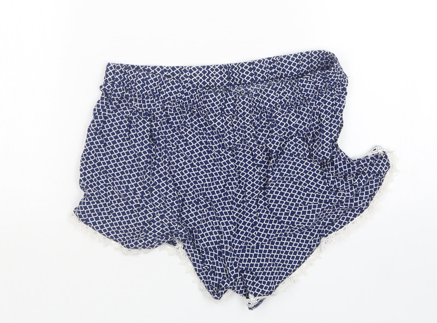 Primark Womens Blue Geometric   Sleep Shorts Size S