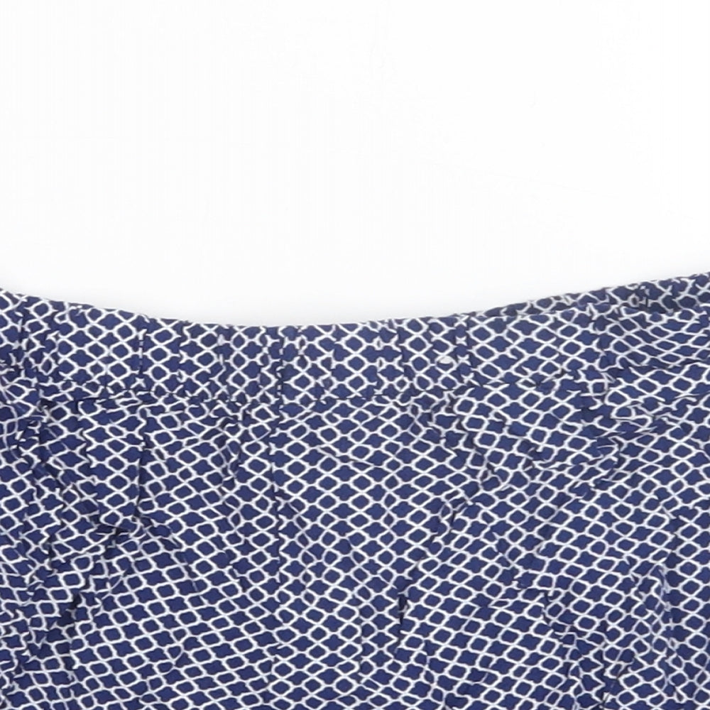 Primark Womens Blue Geometric   Sleep Shorts Size S