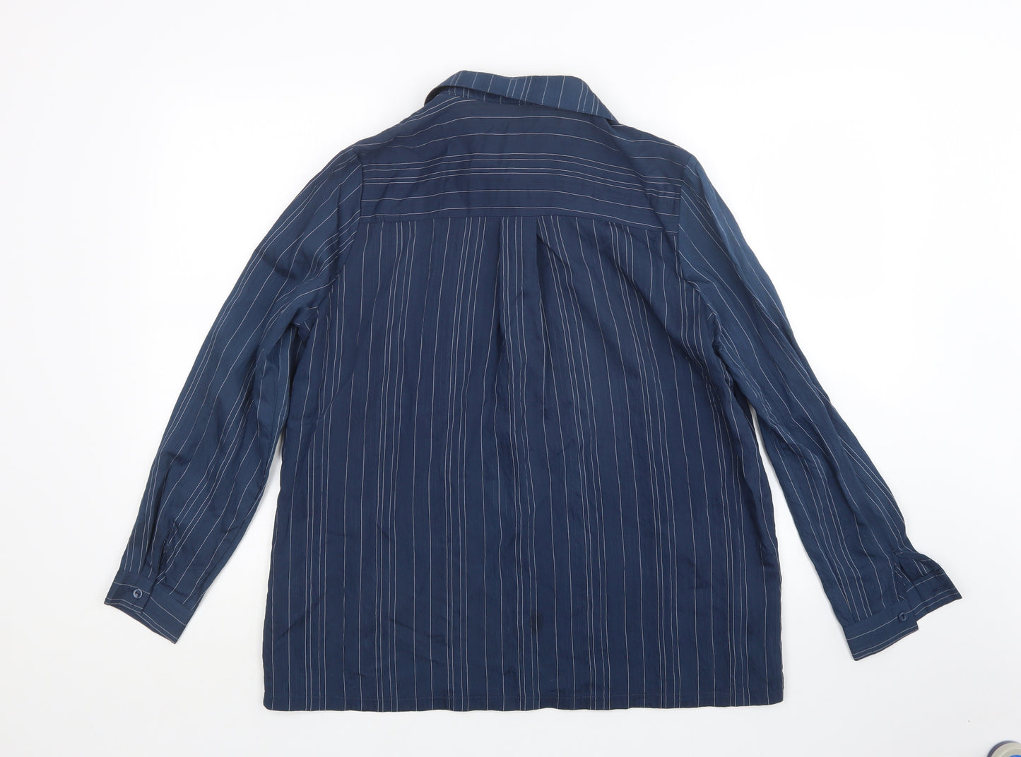 Boohoo Womens Blue   Basic Button-Up Size 10