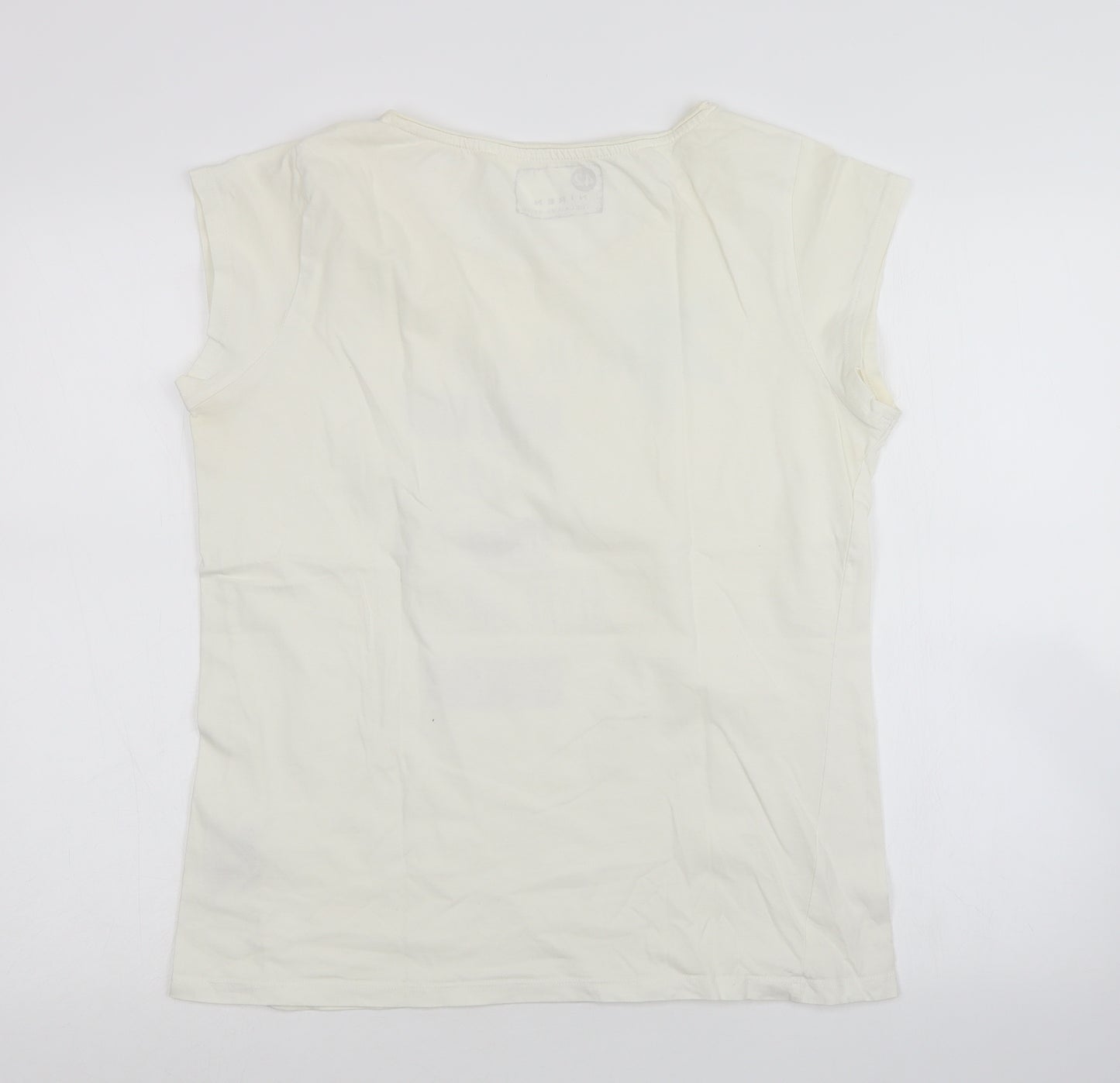 Niren Womens White   Basic T-Shirt Size 14