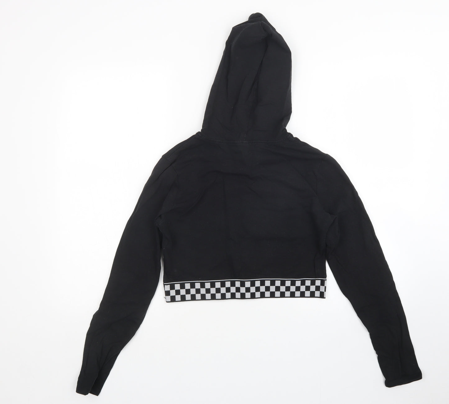 H&M Womens Black   Pullover Hoodie Size M  - Cropped