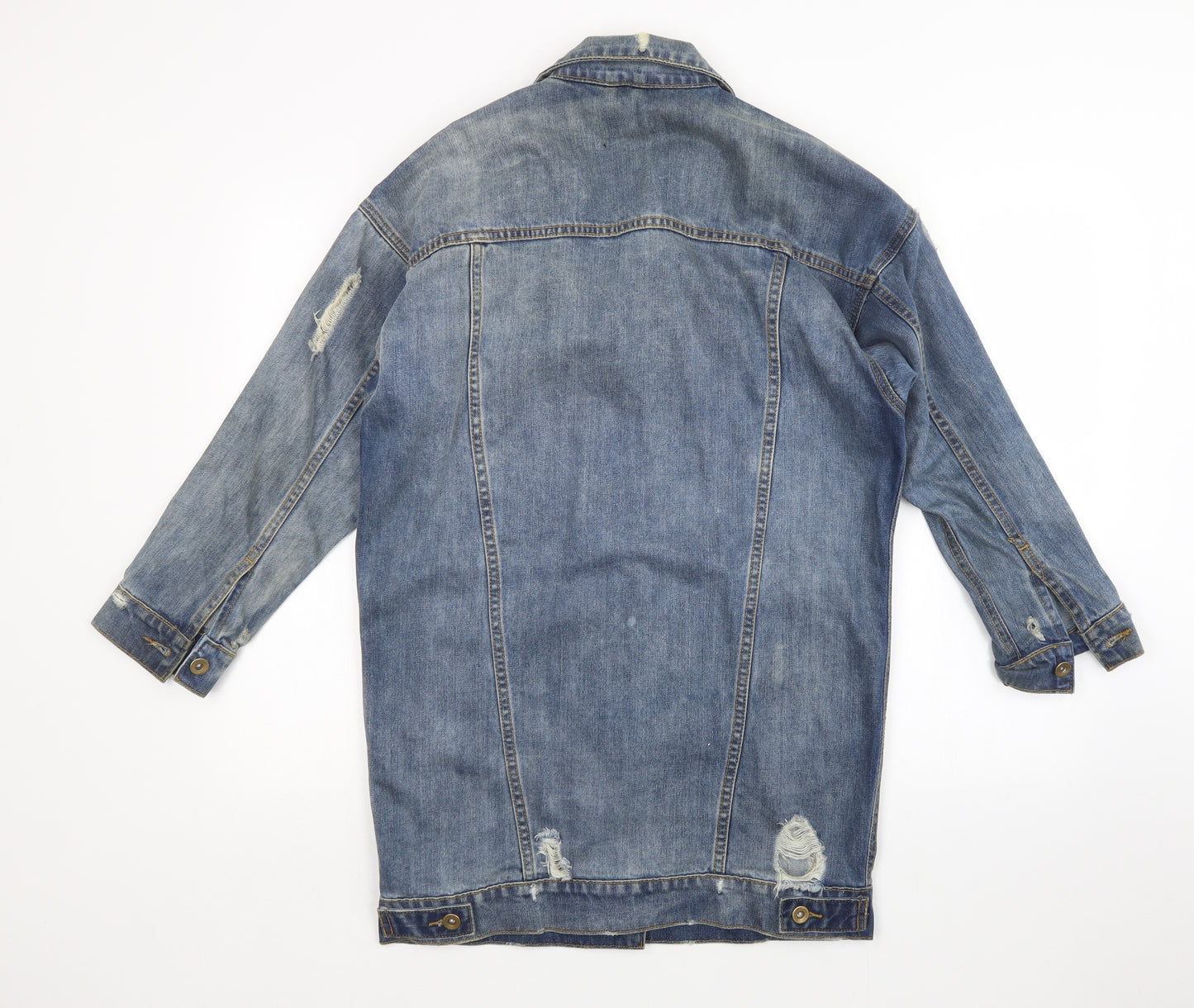 Boohoo Womens Blue  Denim Jacket  Size 10  - longline