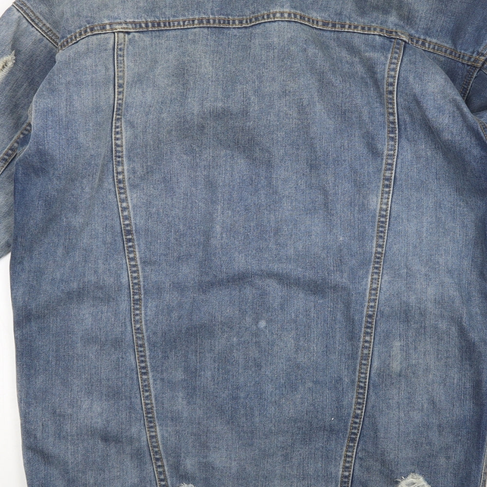 Boohoo Womens Blue  Denim Jacket  Size 10  - longline