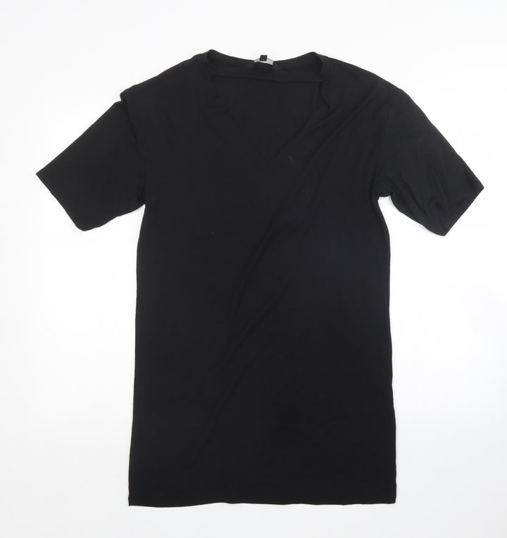 New Look Womens Black T-Shirt Dress Size 8