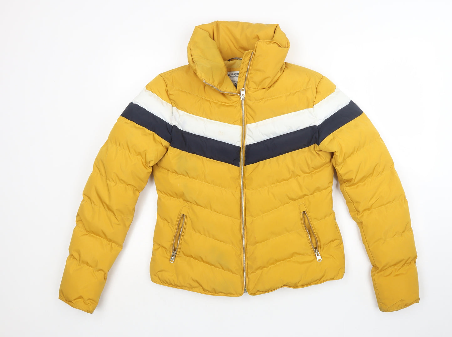 Tokyo Laundry Womens Yellow   Puffer Jacket Jacket Size 10