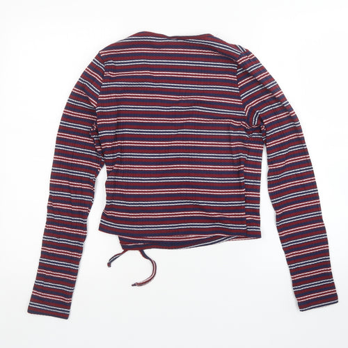 In The Moment  Womens Multicoloured Striped  Pullover Jumper Size M