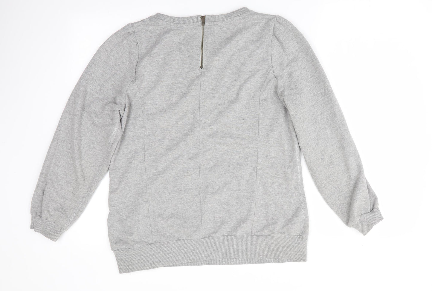 George Womens Grey Floral  Pullover Jumper Size 16