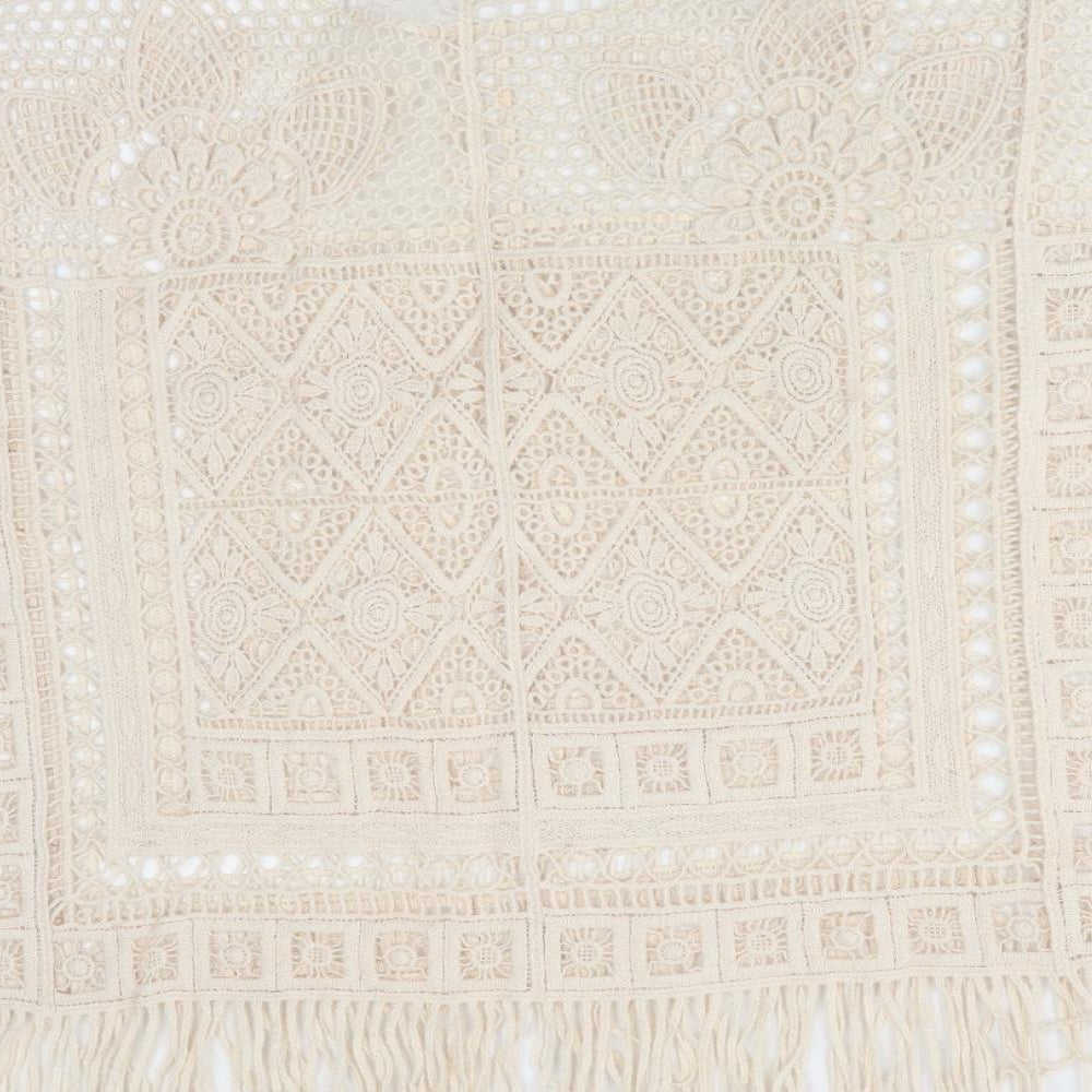 George Womens Ivory Floral  Cape Jumper Size S