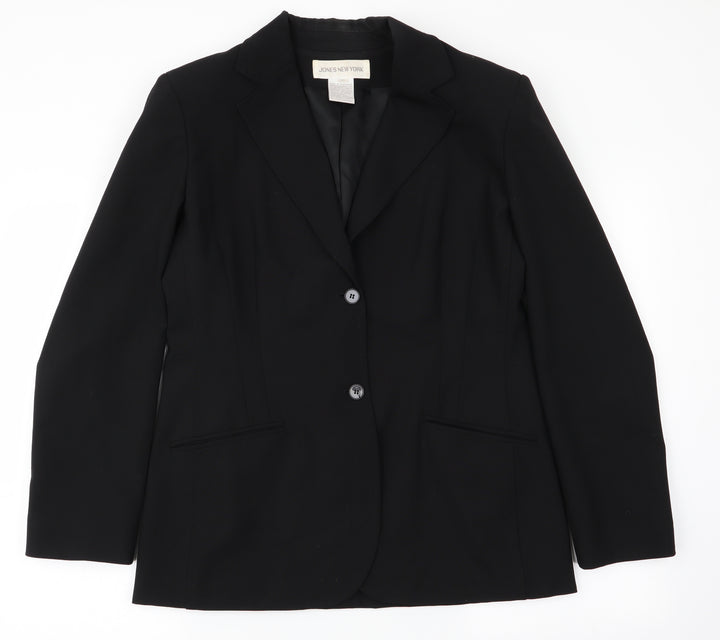 Jones New York Womens Black Jacket Size 12