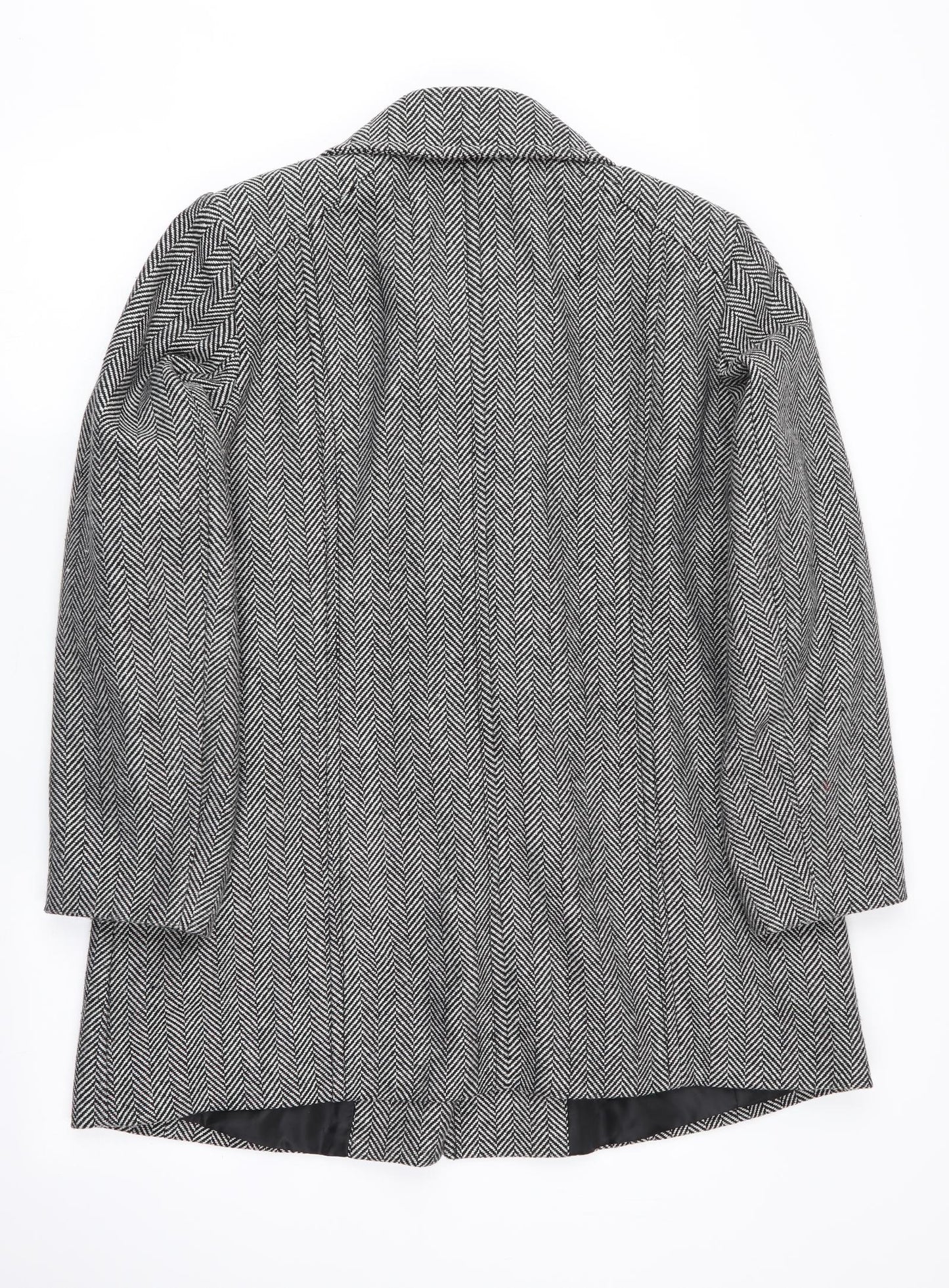 Special Collection  Womens Black Herringbone  Overcoat Coat Size 18
