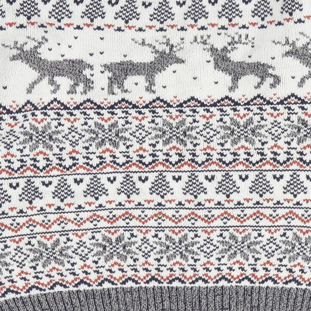 NEXT Boys Ivory Striped  Pullover Jumper Size 8-9 Years  - Christmas jumper