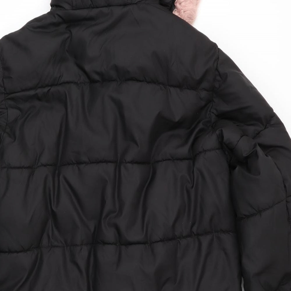 Hype Girls Black   Parka Coat Size 11-12 Years