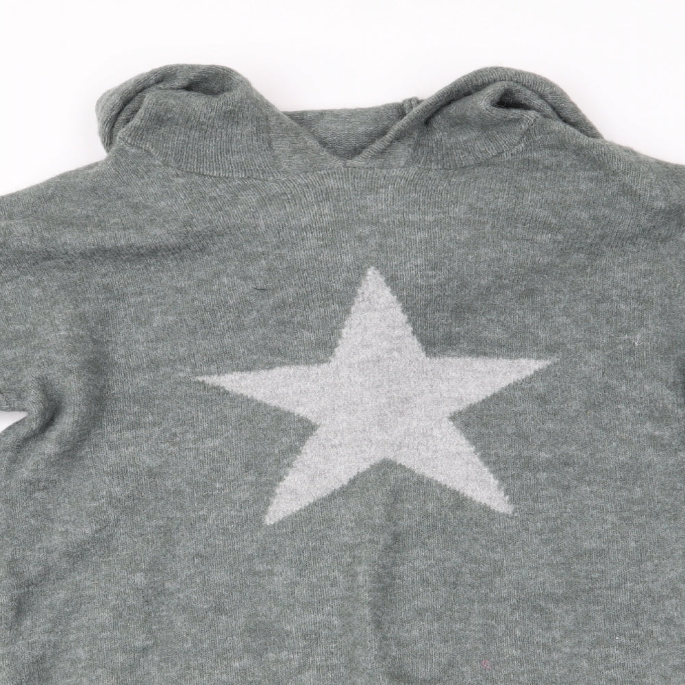 NEXT Girls Green   Pullover Jumper Size 11 Years  - Longline Jumper Star