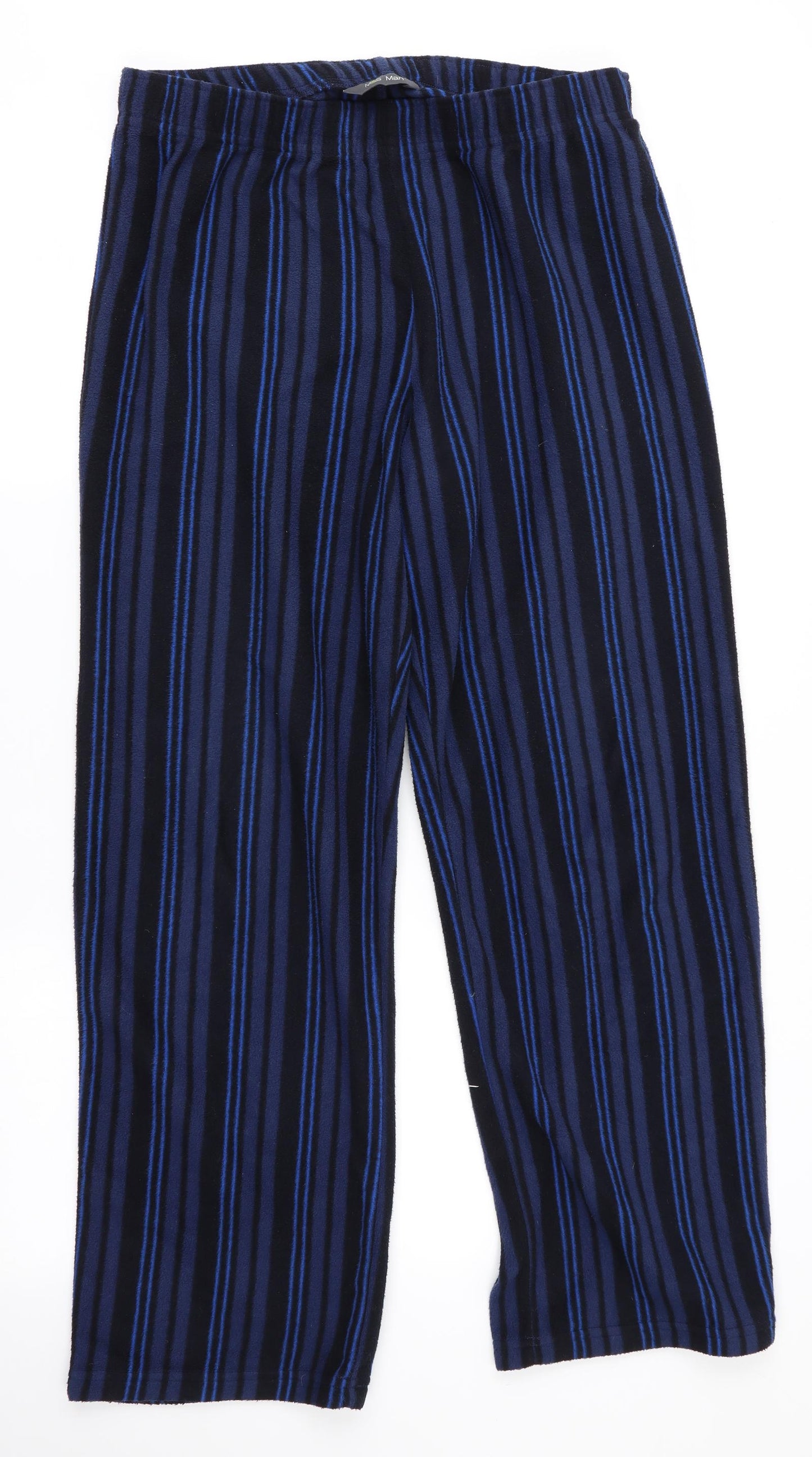 Marks and Spencer Mens Blue Striped   Pyjama Pants