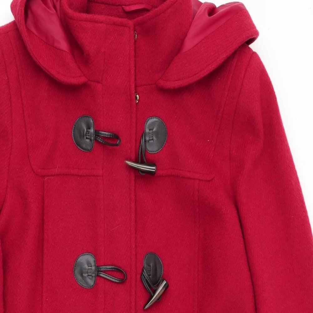 Marks and Spencer Womens Red   Overcoat Coat Size 14  - Duffle Coat