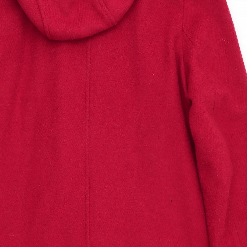 Marks and Spencer Womens Red   Overcoat Coat Size 14  - Duffle Coat