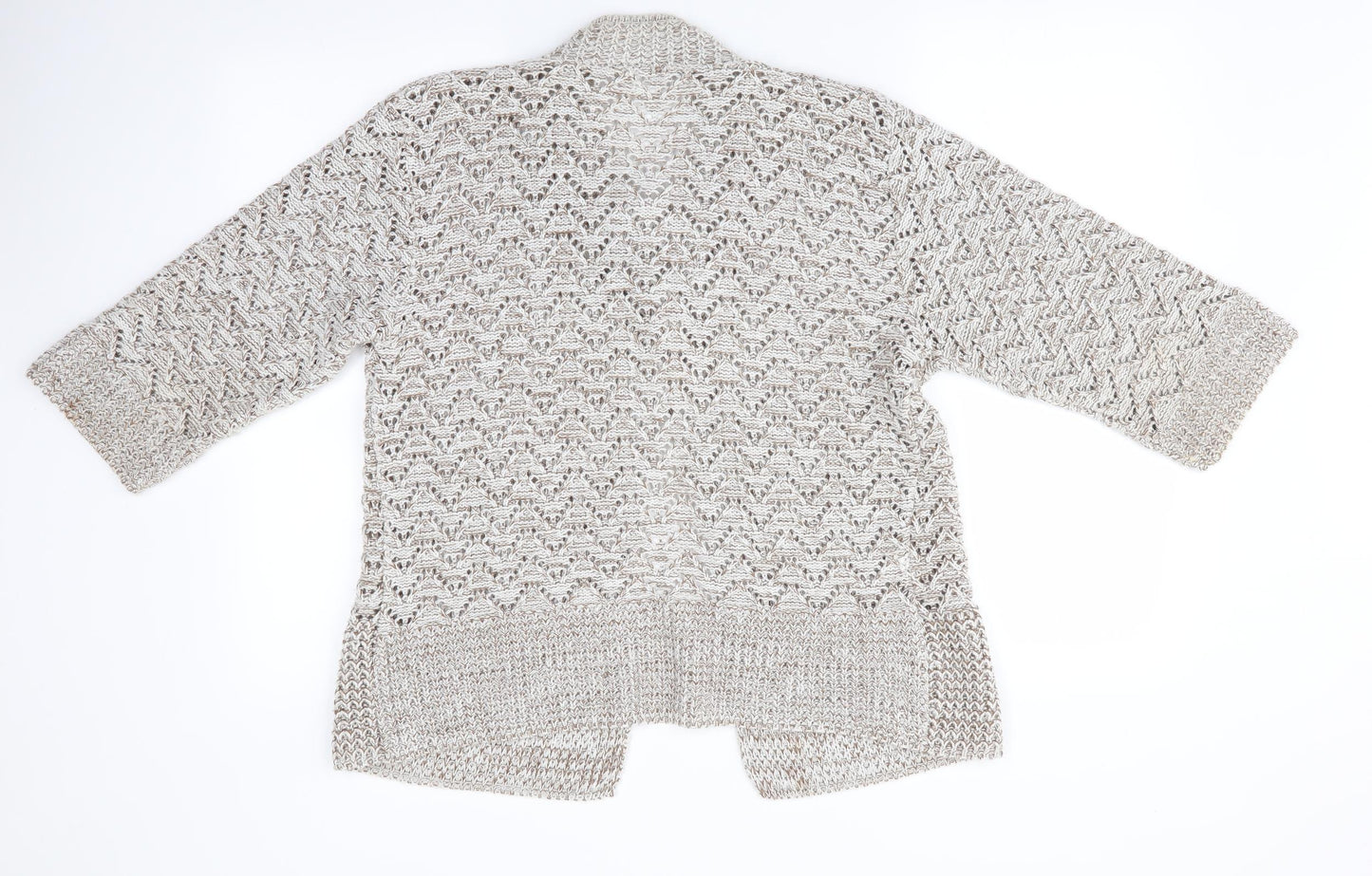 Preworn Womens Brown   Cardigan Jumper Size S  - open knit