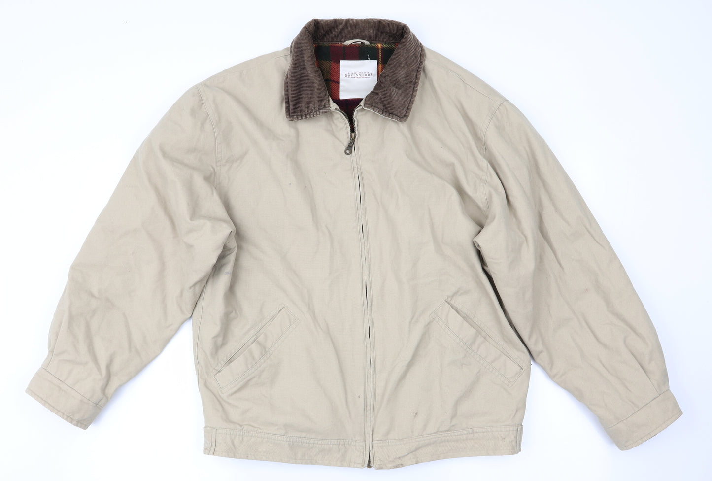 Greenwoods Mens Beige   Bomber Jacket Coat Size S