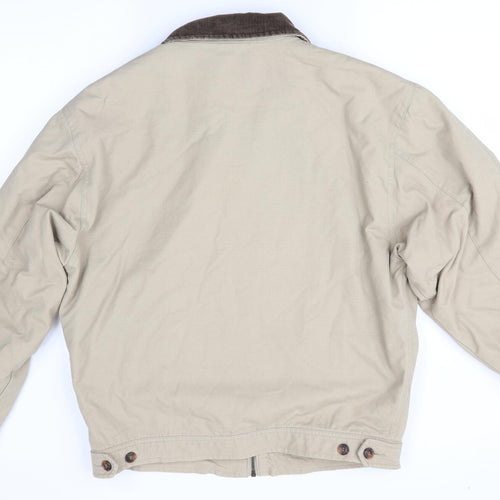 Greenwoods Mens Beige   Bomber Jacket Coat Size S