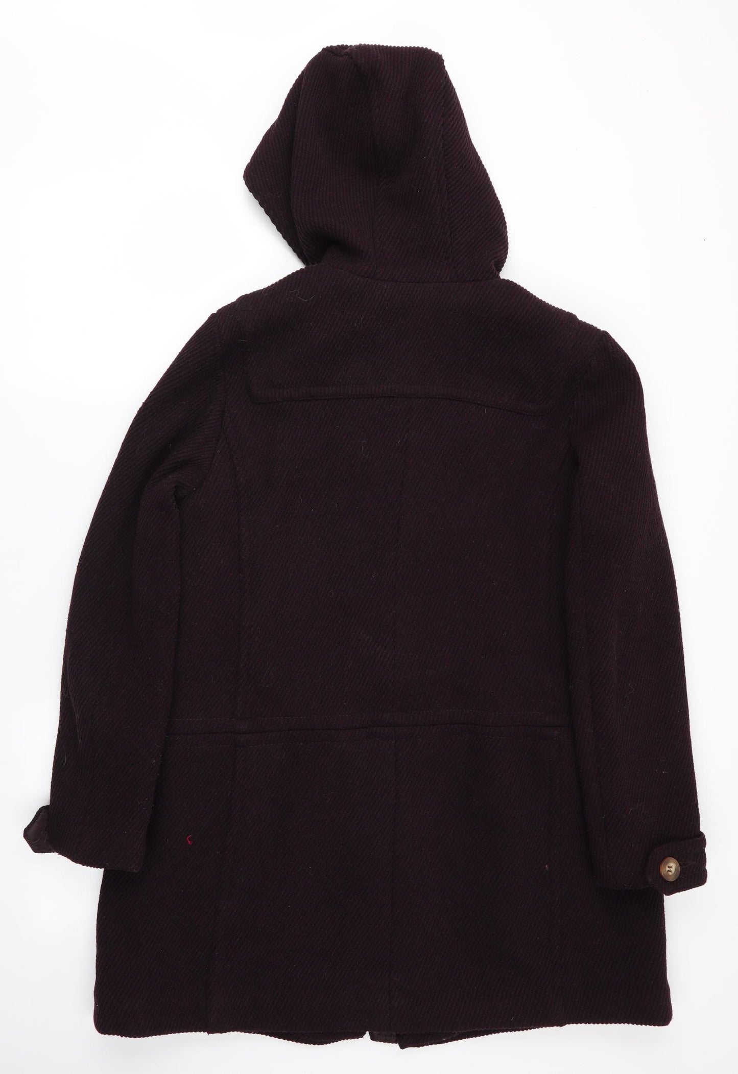 NEXT Womens Brown Striped  Overcoat Coat Size 18  - Duffle Style Coat