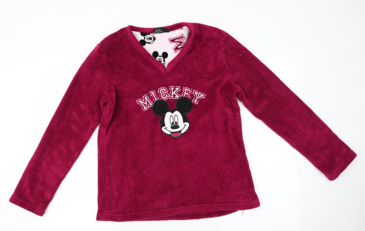 Love to Lounge Womens Purple Animal Print Pyjama Top Size S - Mickey Mouse