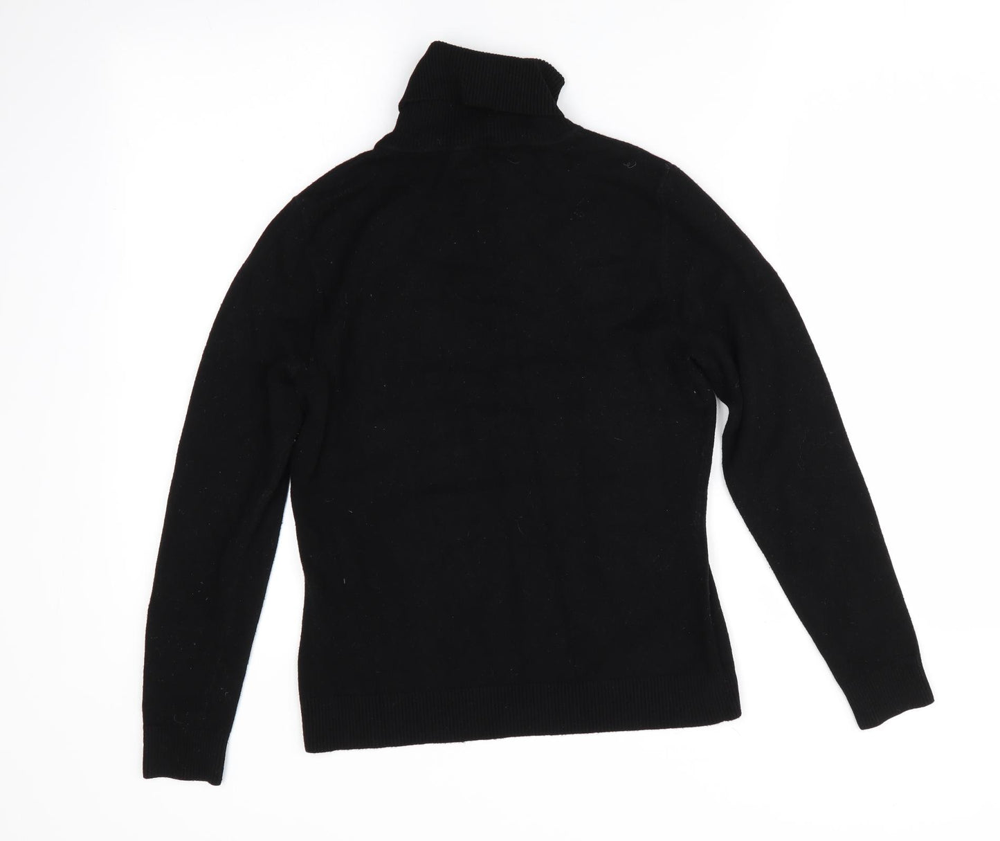 Preworn Womens Black Floral  Pullover Jumper