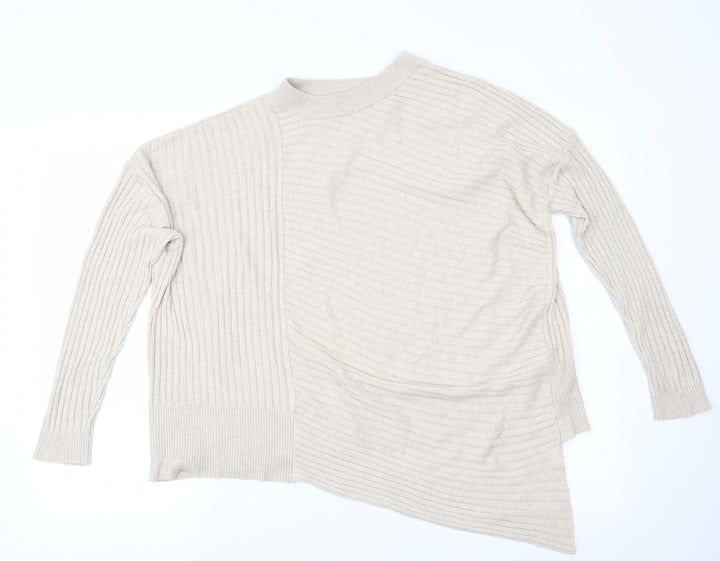 TU Womens Beige Pullover Jumper Size 14