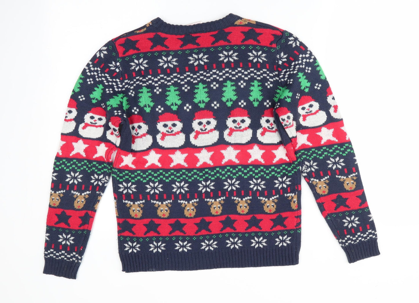 Lilly & Dan Boys Blue Animal Print  Pullover Jumper Size 11-12 Years  - Christmas Jumper