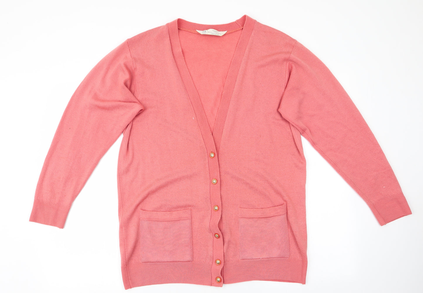 Marks and Spencer Womens Pink   Cardigan Jumper Size 12